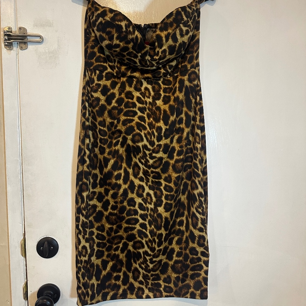 Criseida Large Leopard Print Dress